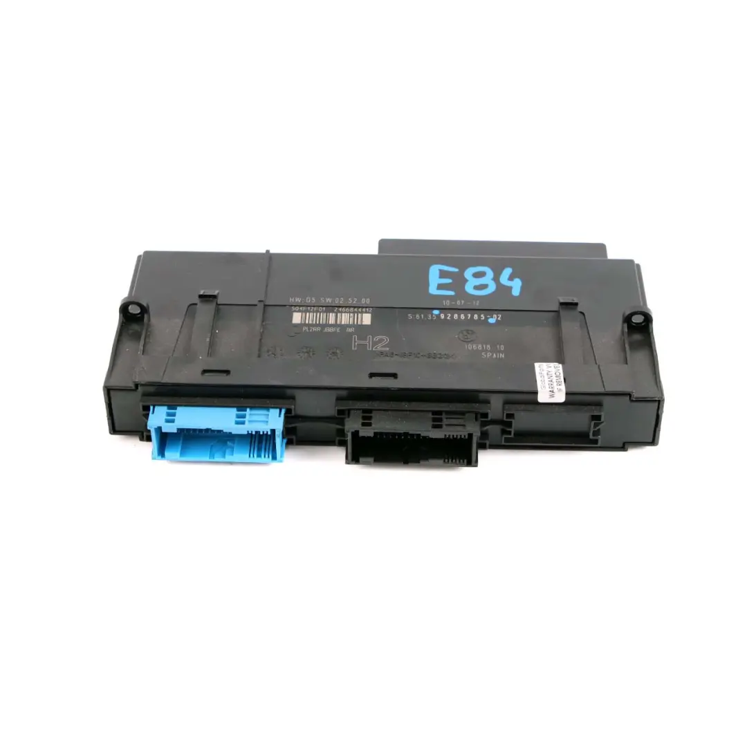 ECU Módulo Control Cuerpo Caja Conexiones H2 PL2RR JBBFE IIIR para BMW X1 E84 con número de pieza 9286785 BMW X1 E84 ECU Módulo Control Cuerpo Caja Conexiones H2 PL2RR JBBFE IIIR - SKU 9286785 - Número de pieza 9286785