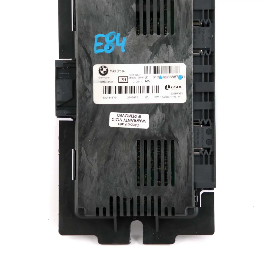 BMW X1 E84 Max Brose Footwell Luz Módulo Unidad Control ECU Lear FRM PL2 - SKU 9286887 - Número de pieza 9286887
