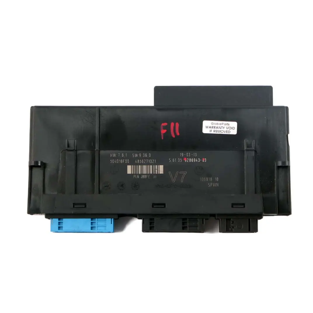 Karosseriesteuermodul ECU Junction Box V7 PL6 JBBFE III für BMW F11 Touring mit Teilenummer 9286943 BMW F11 Touring Karosseriesteuermodul ECU Junction Box V7 PL6 JBBFE III - SKU 9286943 - Teilenummer 9286943