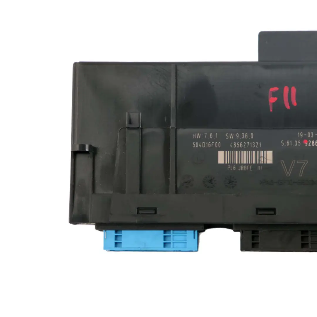 Módulo Control Cuerpo ECU Caja Conexiones V7 PL6 JBBFE III para BMW F11 Touring con número de pieza 9286943 BMW F11 Touring Módulo Control Cuerpo ECU Caja Conexiones V7 PL6 JBBFE III - SKU 9286943 - Número de pieza 9286943