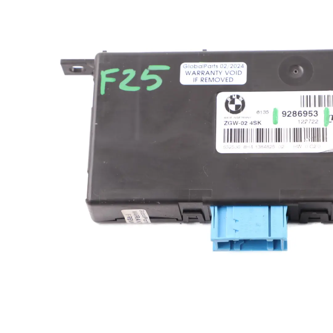 BMW X3 F25 Central Gateway Module Control Unit Lear ZGW-02 4SK - SKU 9286953 - Part number 9286953