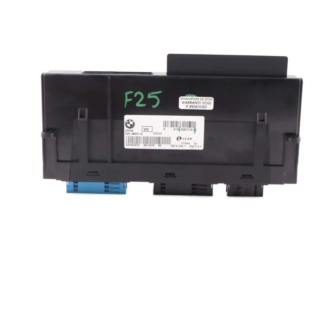 Módulo de Control de Carrocería Caja Conexiones JBBFE III 3 V9 Lear para BMW X3 F25 con número de pieza 9287218 BMW X3 F25 Módulo de Control de Carrocería Caja Conexiones JBBFE III 3 V9 Lear - SKU 9287218 - Número de pieza 9287218