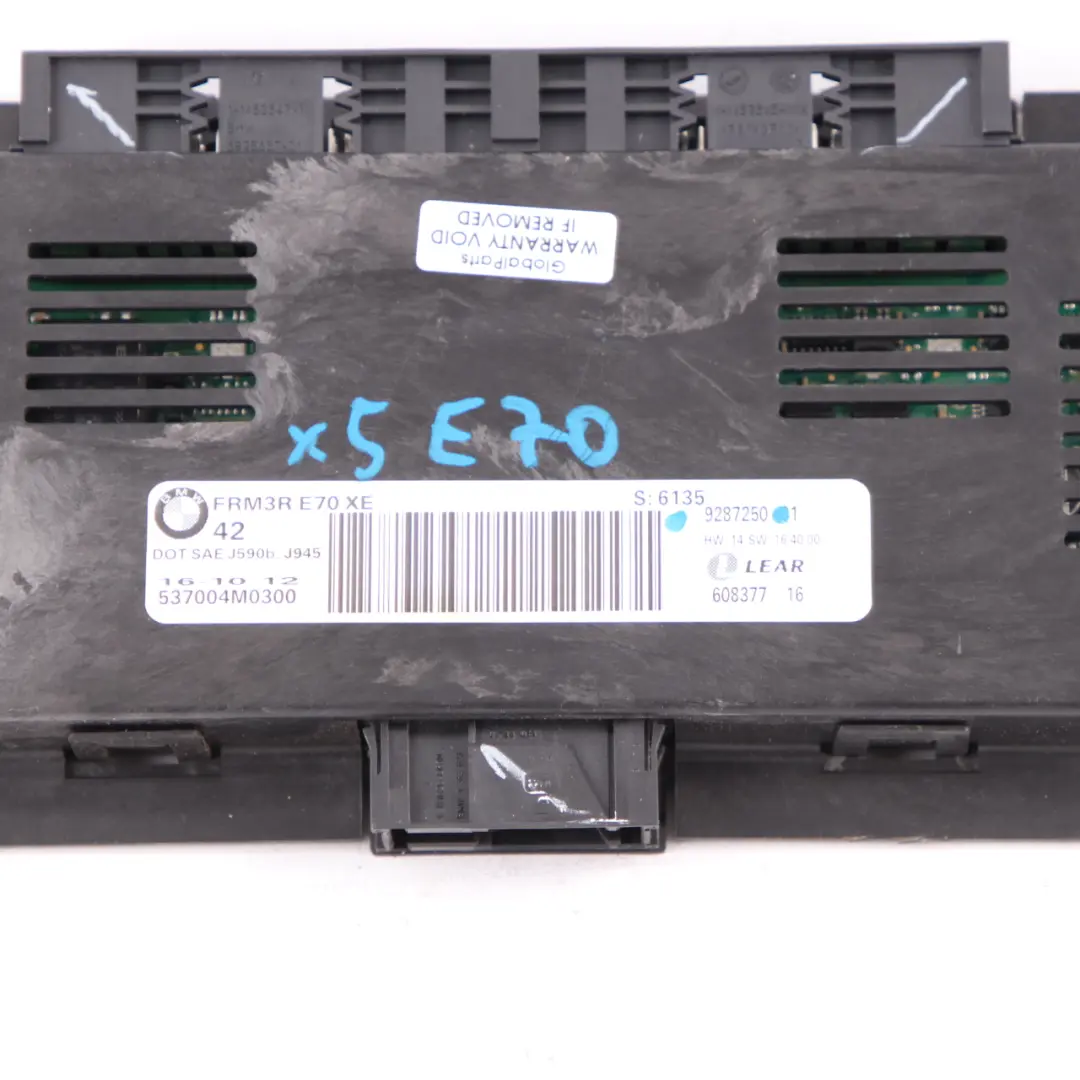 BMW X5 E70 LCI Footwell Luz Módulo de Control Unidad Lear FRM3R XE - SKU 9287250 - Número de pieza 9287250