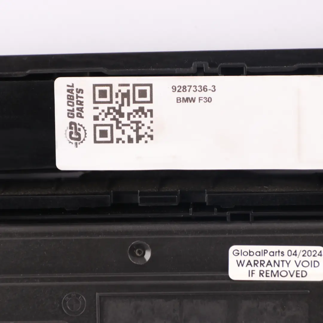 Control Unit Panel BMW F30 F31 AC Air Conditioning Radio Audio FBM to with Part number 9287336 Control Unit Panel BMW F30 F31 AC Air Conditioning Radio Audio FBM - SKU 9287336-3 - Part number 9287336