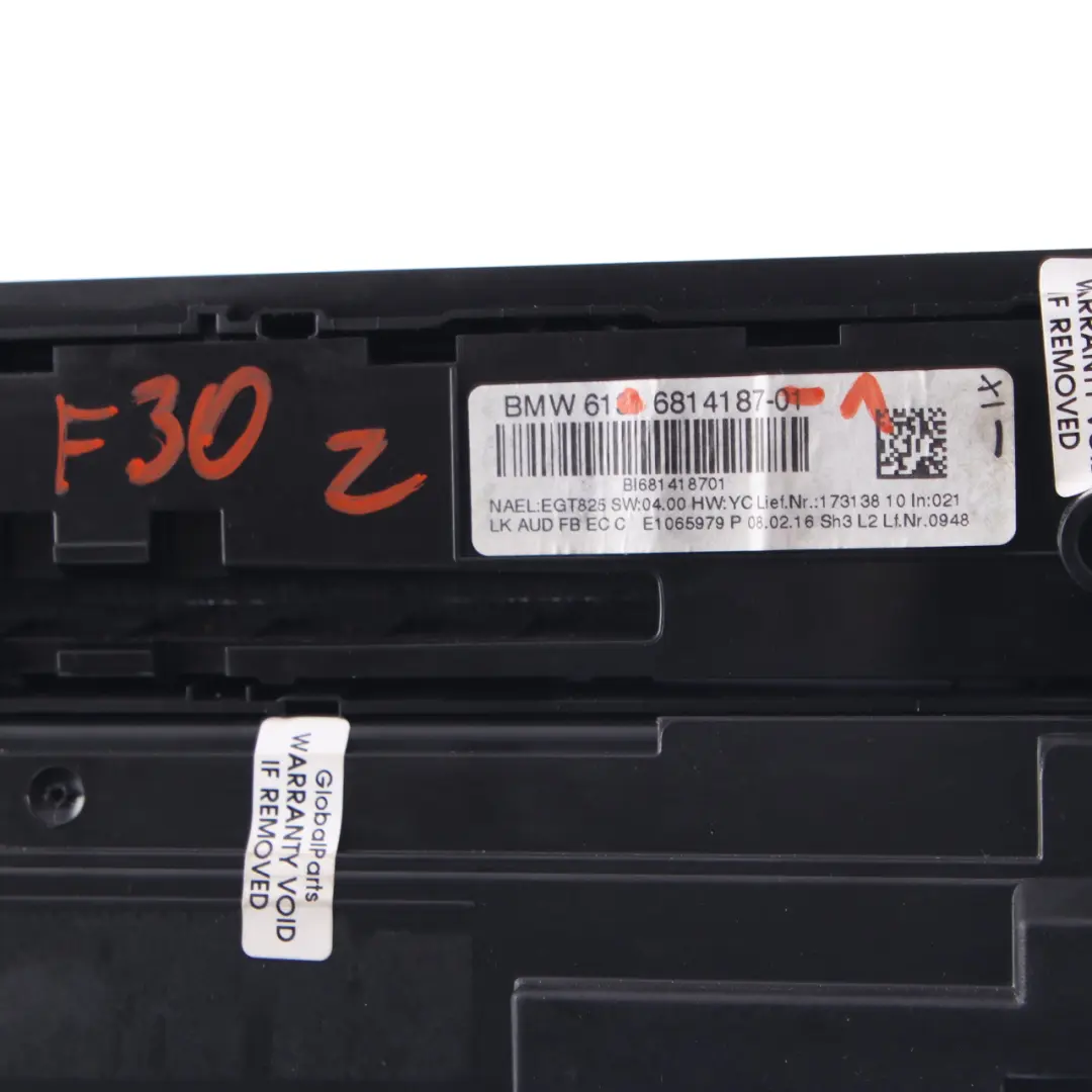  Bedienfeld BMW F20 F30 A/C Klima Anlage Radio CD Spieler 6814187 - SKU 9287341-1 - Teilenummer 9287341