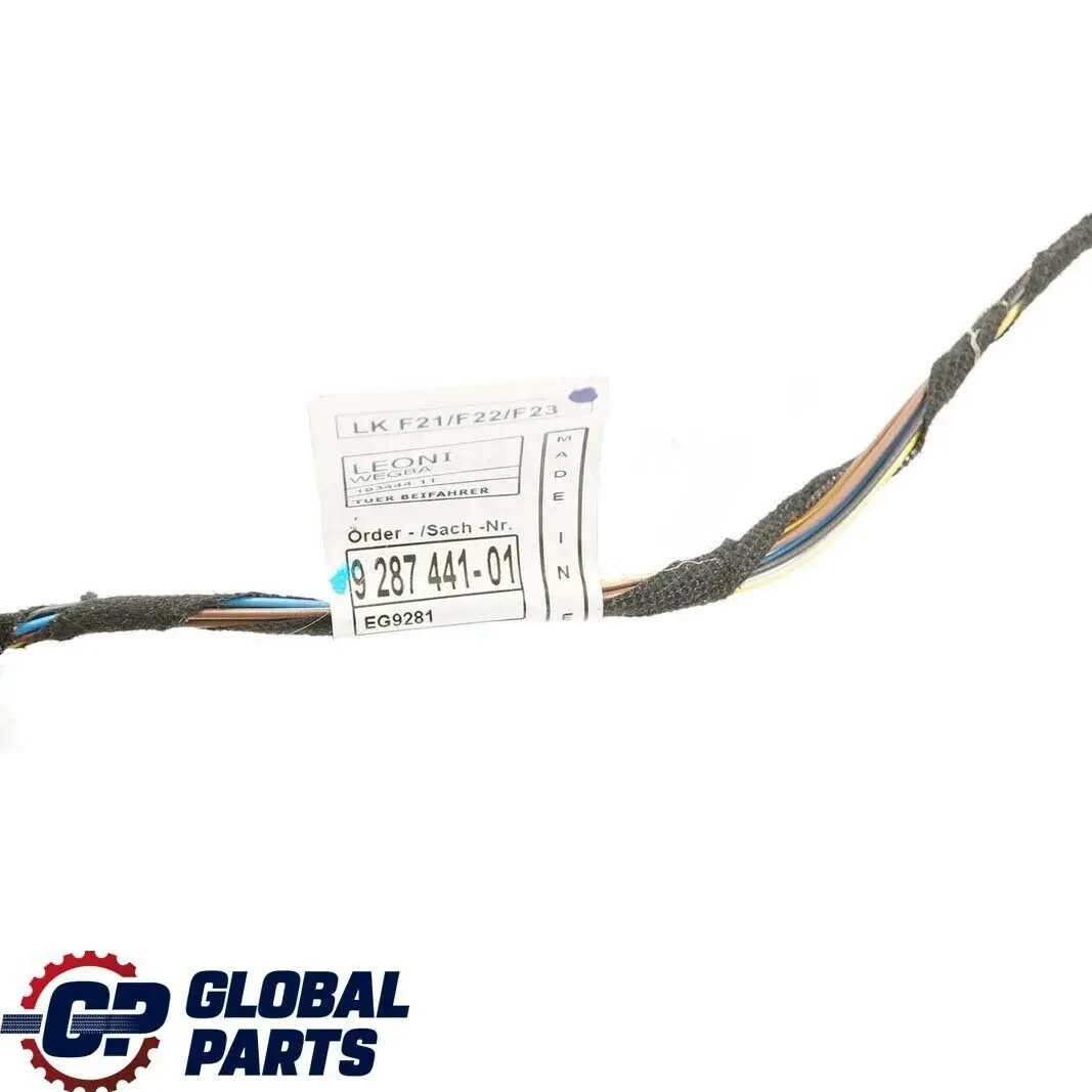 Mazo De cables Copiloto para BMW F21 F22 F23 con número de pieza 9287441 BMW F21 F22 F23 Mazo De cables Copiloto - SKU 9287441 - Número de pieza 9287441