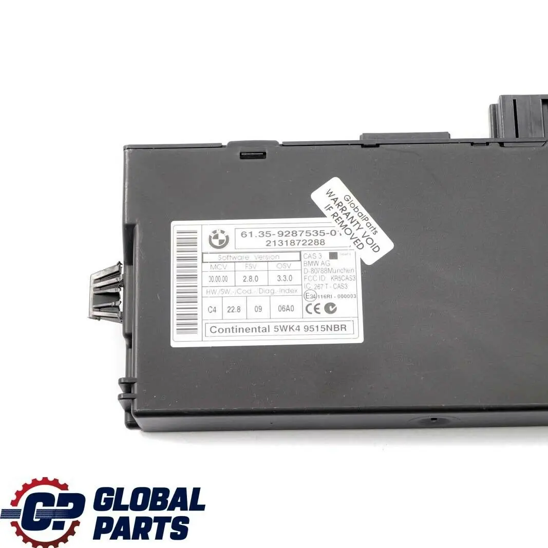 BMW E60 E87 E90 Appareil de Commande No Cas 3 - SKU 9287535 - Numéro de pièce 9287535
