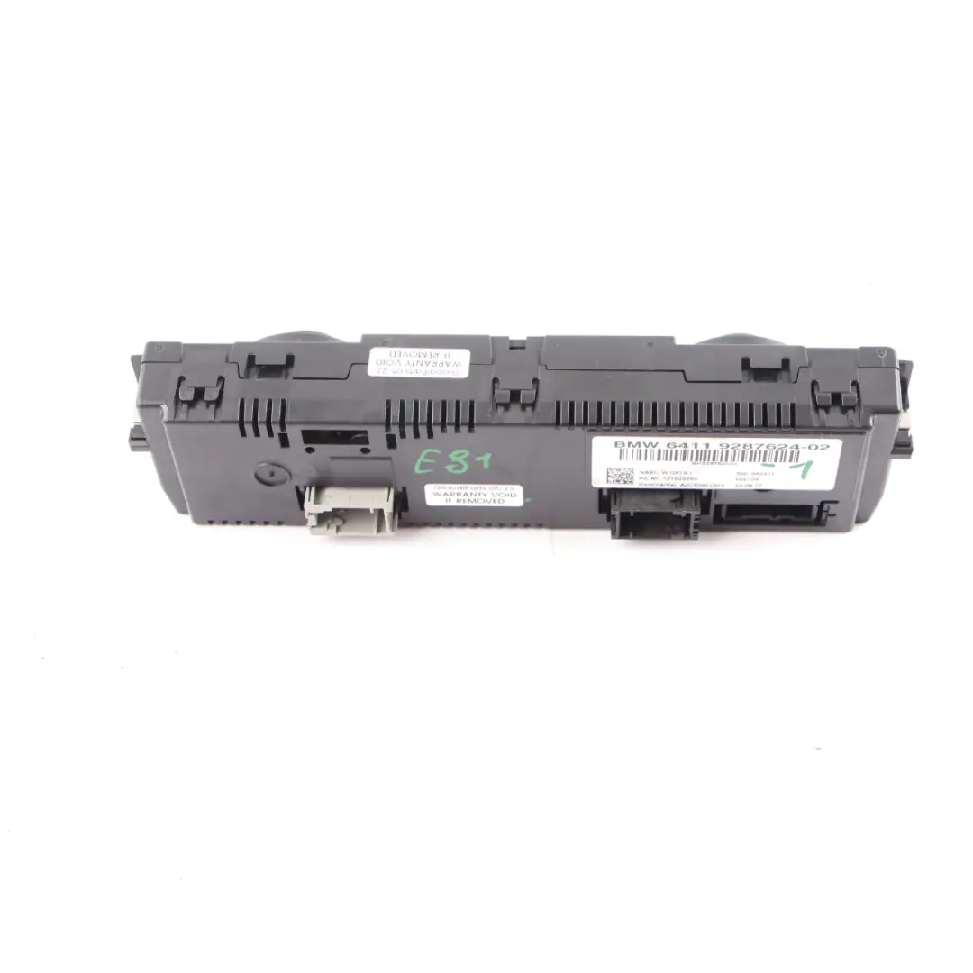 BMW E81 E87 E90 E91 A/C Automatic Air Conditioning Climate Control Panel - SKU 9287624-1 - Part number 9287624