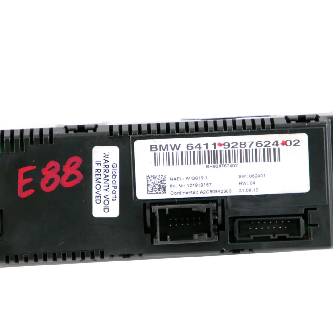 A/C Klima Automatik Bedien Feld Schalter 9250393 für BMW E81 E87 E90 E91 mit Teilenummer 9287624 BMW E81 E87 E90 E91 A/C Klima Automatik Bedien Feld Schalter 9250393 - SKU 9287624 - Teilenummer 9287624