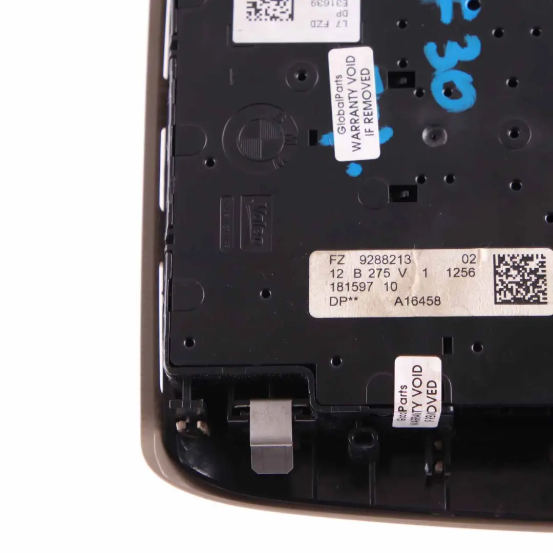 Techo Interruptor Interior BMW F20 F21 F30 Función Central Panel Oyster - SKU 9288213-1 - Número de pieza 9288213
