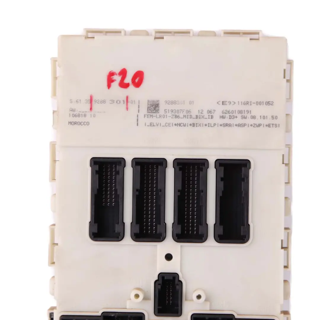 Module Control Unit FEM to BMW 1 2 3 4 Series F20 F21 F22 F30 F31 F32 F36 with Part number 9288301 BMW 1 2 3 4 Series F20 F21 F22 F30 F31 F32 F36 Module Control Unit FEM - SKU 9288301 - Part number 9288301