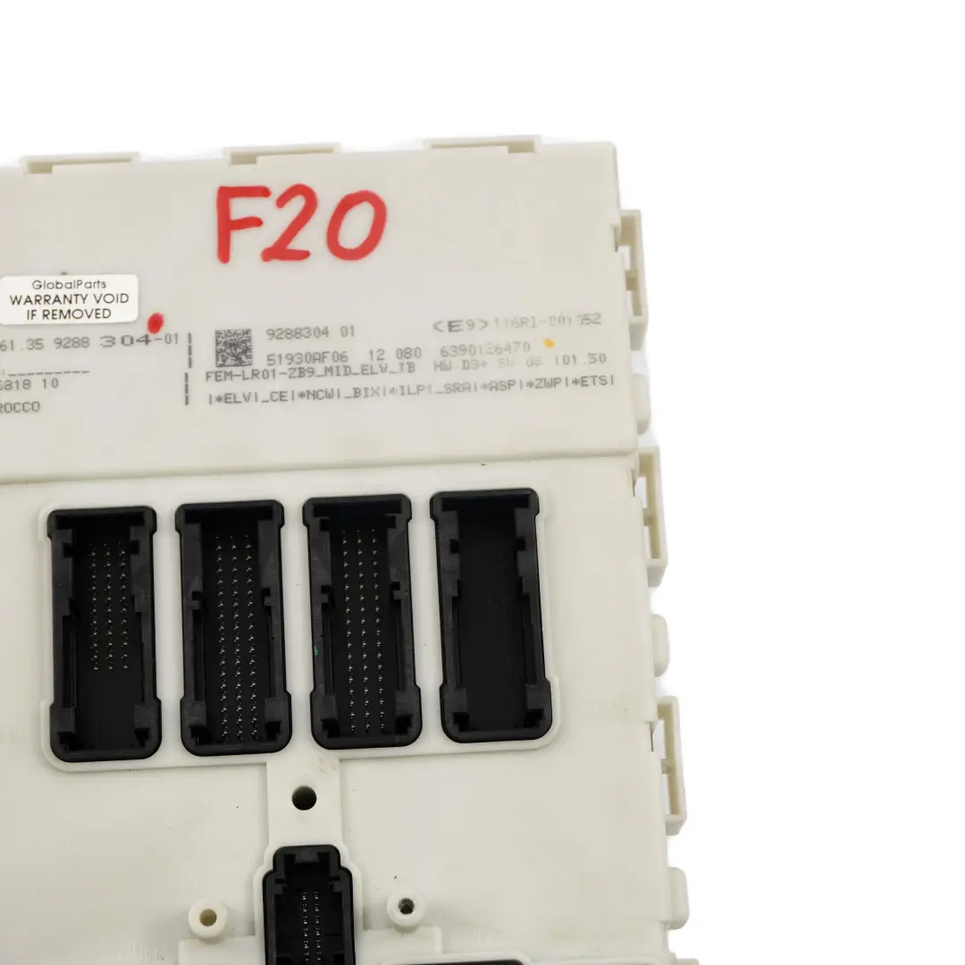 Steuergerät ECU FEM Modul für BMW 1 2 3 4 er F20 F21 F22 F30 F31 F32 F36 mit Teilenummer 9288304 BMW 1 2 3 4 er F20 F21 F22 F30 F31 F32 F36 Steuergerät ECU FEM Modul - SKU 9288304 - Teilenummer 9288304