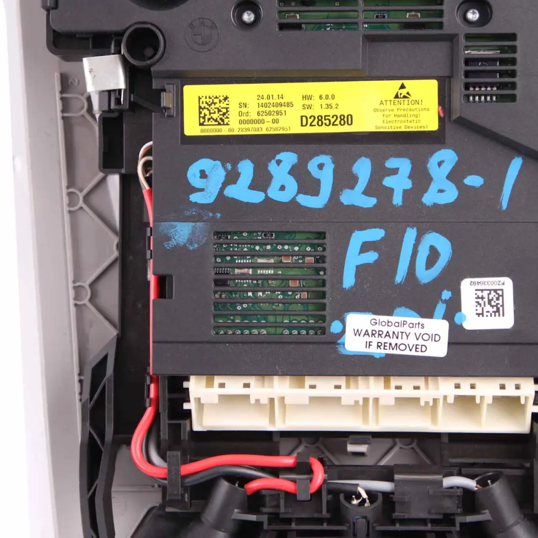 Roof Switch Front Interior Light Panel Switch Cluster Oyster to BMW F10 F11 with Part number 9289278 BMW F10 F11 Roof Switch Front Interior Light Panel Switch Cluster Oyster - SKU 9289278-1 - Part number 9289278