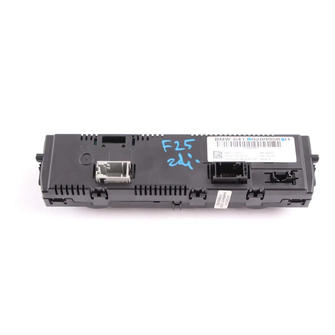 Air Control Panel BMW X3 F25 Unit Automatic Conditioning High - SKU 9289958 - Part number 9289958