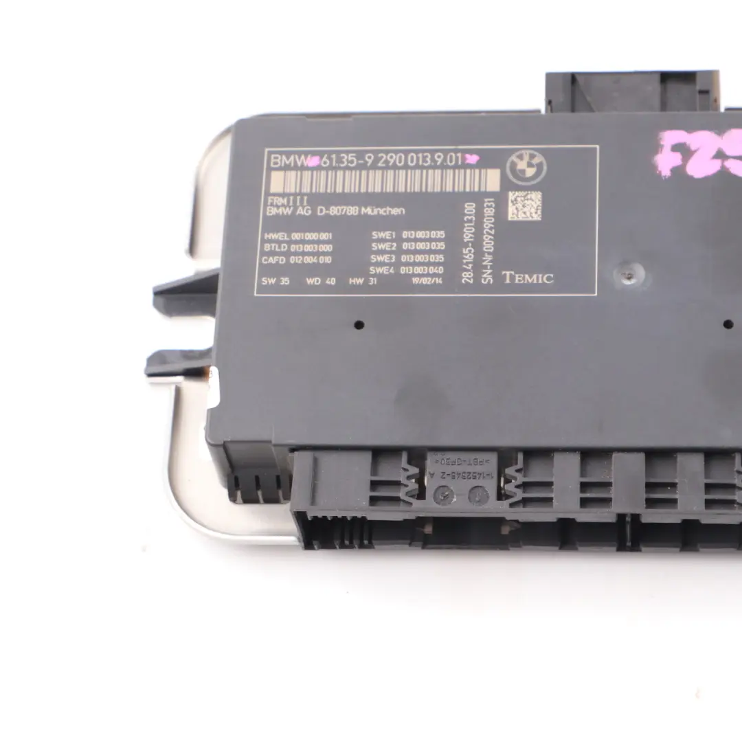 BMW X3 F25 Fußraumlicht-Steuergerät Modul ECU FRM III TEMIC - SKU 9290013 - Teilenummer 9290013