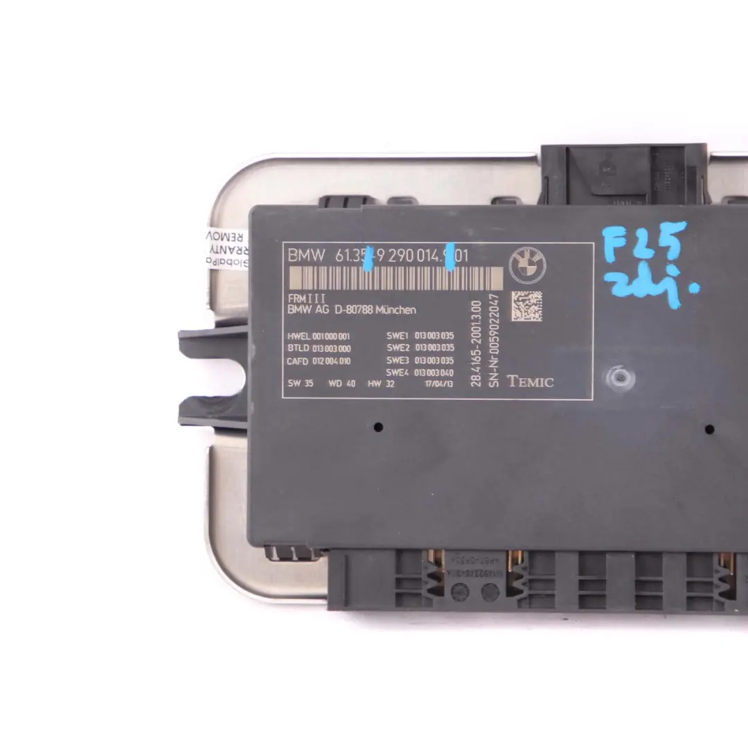 BMW X3 F25 Light Module Control Footwell ECU Unit FRM3 - SKU 9290014 - Part number 9290014