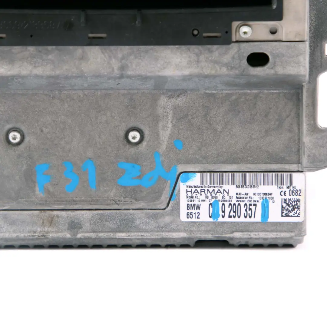  Navigation Head Unit BMW F10 F20 F22 F30 Harman Sat Nav Unit High - SKU 9290357 - Part number 9290357
