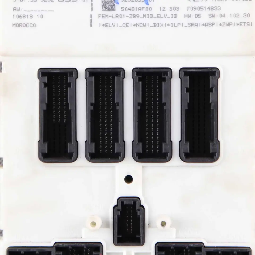 BMW F20 F21 F22 F30 F31 F32 F36 Module Control Unit FEM ECU LR01 - SKU 9292655 - Part number 9292655