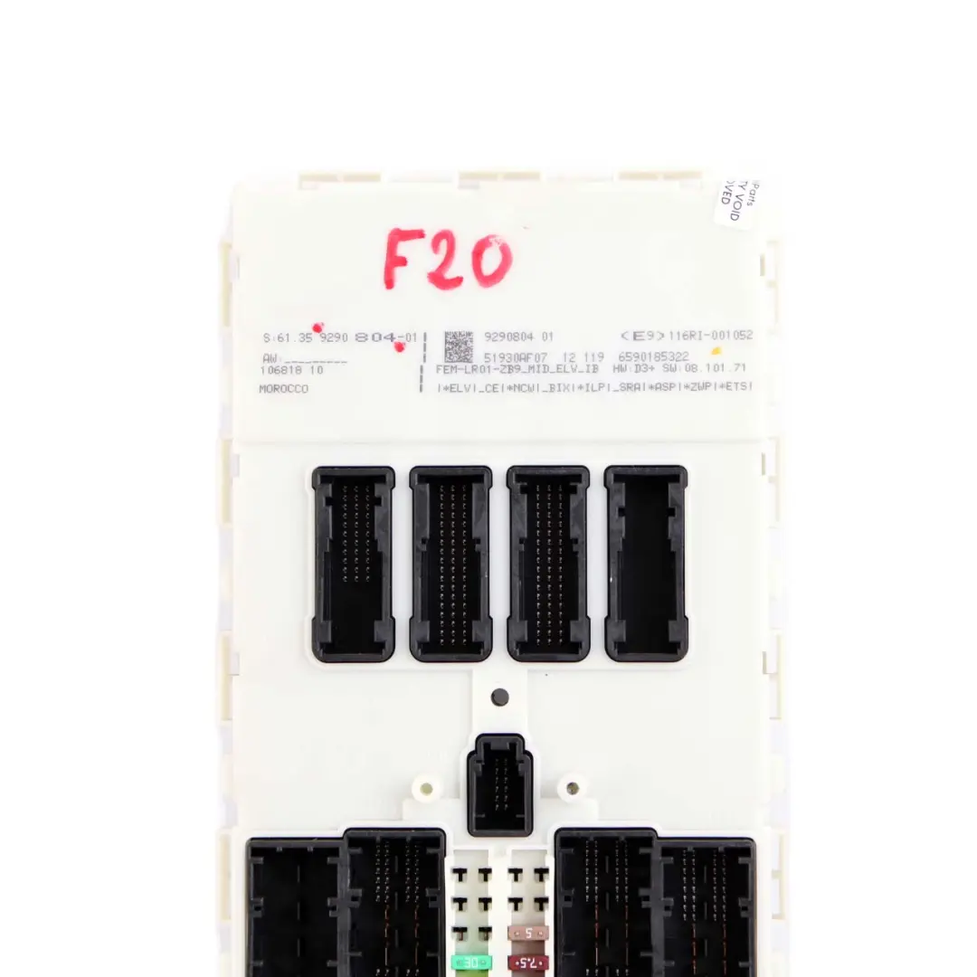 BMW F20 F22 F30 F32 Module ECU Control Unit FEM Fuse Box - SKU 9290804 - Part number 9290804