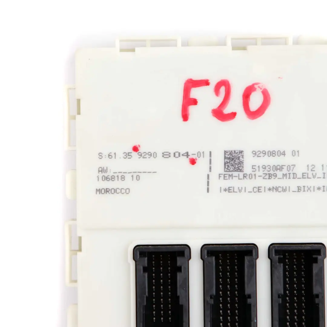 BMW F20 F22 F30 F32 Module ECU Control Unit FEM Fuse Box - SKU 9290804 - Part number 9290804