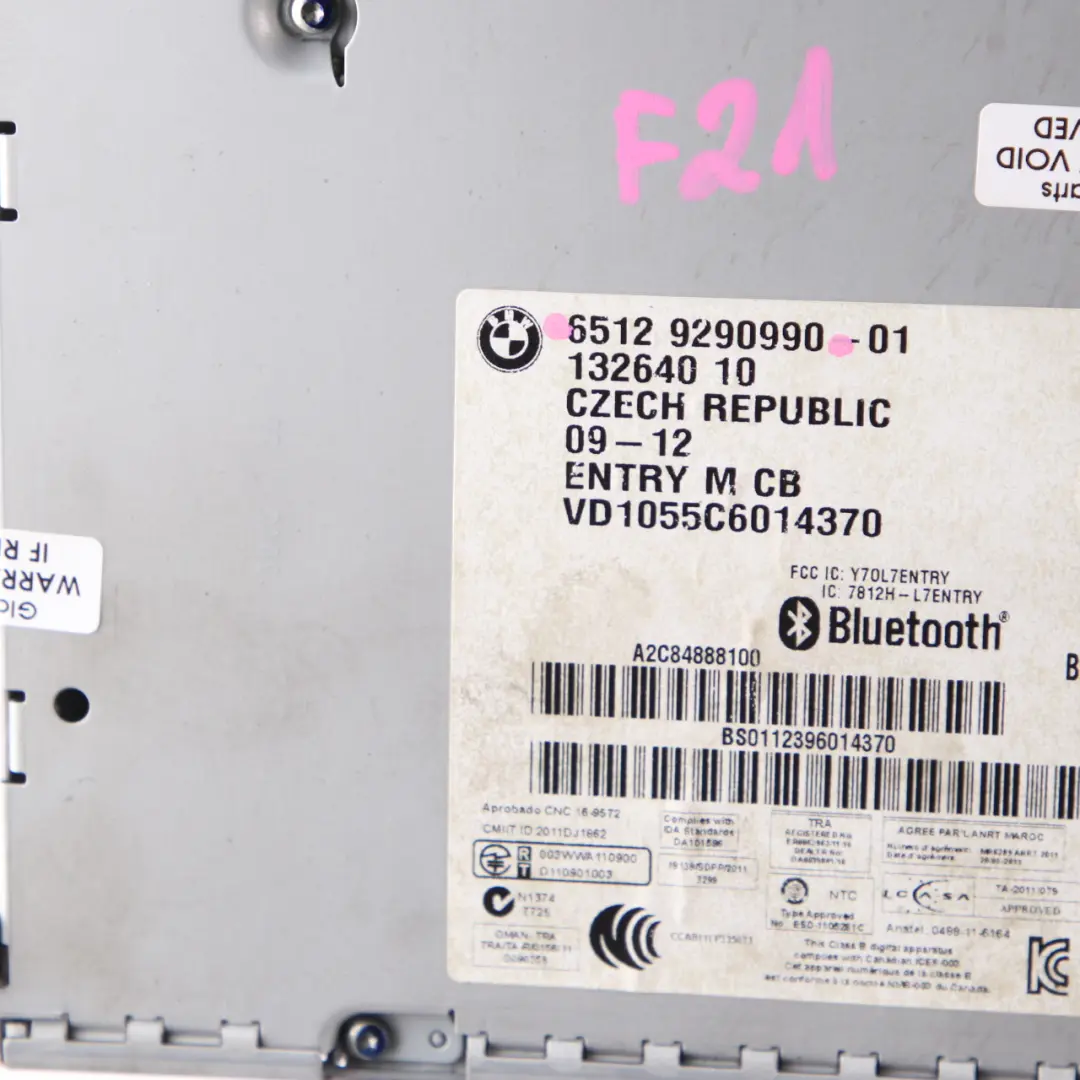 Unidad principal BMW F20 F21 F30 Radio Profesional CD Player Controlador para con número de pieza 9290990 Unidad principal BMW F20 F21 F30 Radio Profesional CD Player Controlador - SKU 9290990 - Número de pieza 9290990