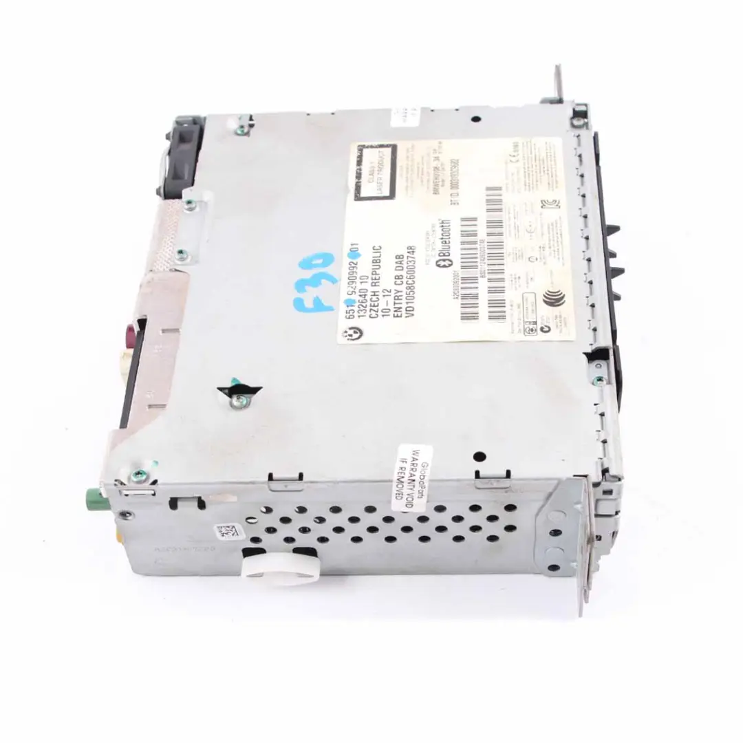 Radio Reproductor CD Bluetooth Control Principal para BMW F20 F21 F22 F30 F31 con número de pieza 9290992 BMW F20 F21 F22 F30 F31 Radio Reproductor CD Bluetooth Control Principal - SKU 9290992 - Número de pieza 9290992