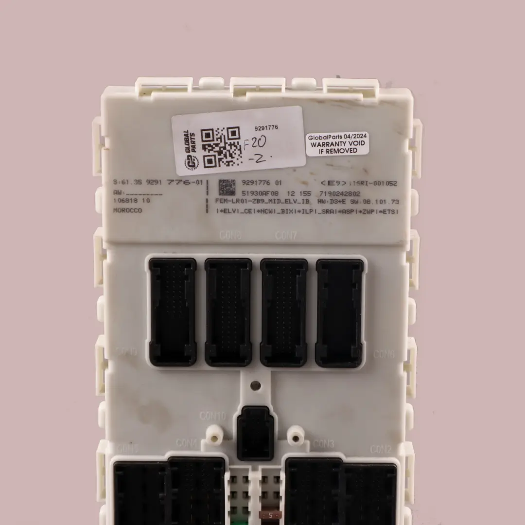 Body Control Module Unit FEM LR01 to BMW F20 F21 F22 F30 F31 F32 F36 with Part number 9291776 BMW F20 F21 F22 F30 F31 F32 F36 Body Control Module Unit FEM LR01 - SKU 9291776 - Part number 9291776