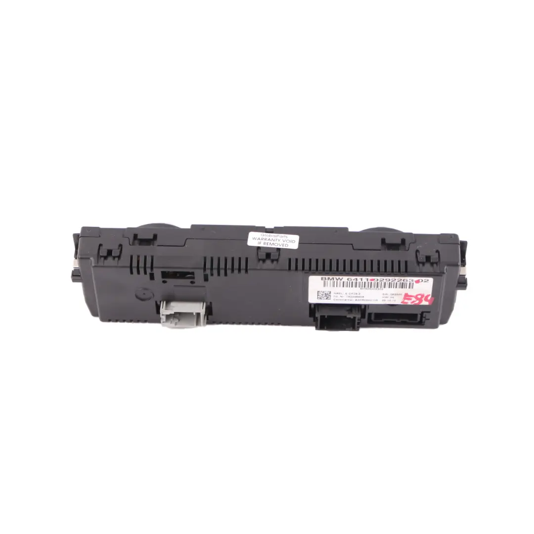 Air Control Panel BMW E81 E87 E90 E91 E92 Automatic Conditioning Unit - SKU 9292263 - Part number 9292263