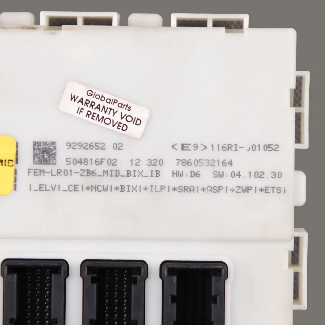 Front Electronic Module Control Unit FEM to BMW F20 F21 F22 F30 F31 F32 F36 with Part number 9292652 BMW F20 F21 F22 F30 F31 F32 F36 Front Electronic Module Control Unit FEM - SKU 9292652 - Part number 9292652