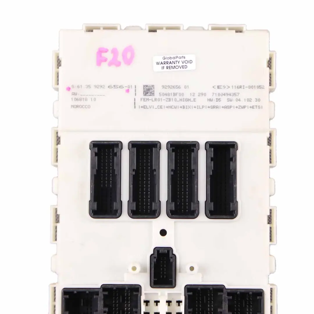 BMW F20 F21 F22 F30 F31 F32 Vorderseite Elektronik Modul Steuergerät FEM - SKU 9292656 - Teilenummer 9292656