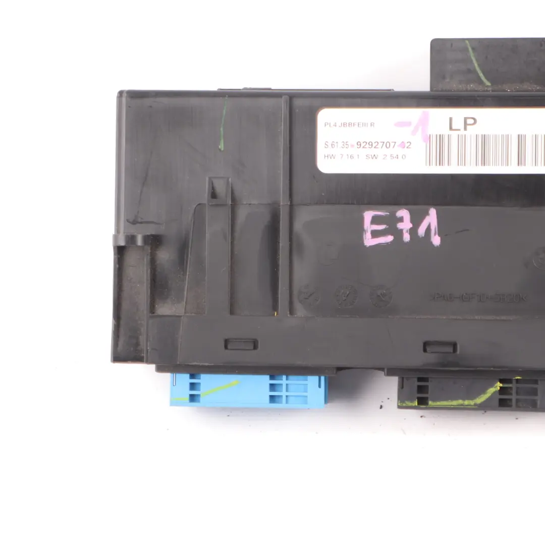 BMW X6 E71 Body Control Module Unit Junction Box PL4 JBBFEIII R ECU - SKU 9292707-1 - Part number 9292707