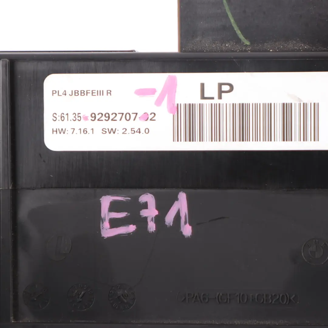 BMW X6 E71 Body Control Module Unit Junction Box PL4 JBBFEIII R ECU - SKU 9292707-1 - Part number 9292707