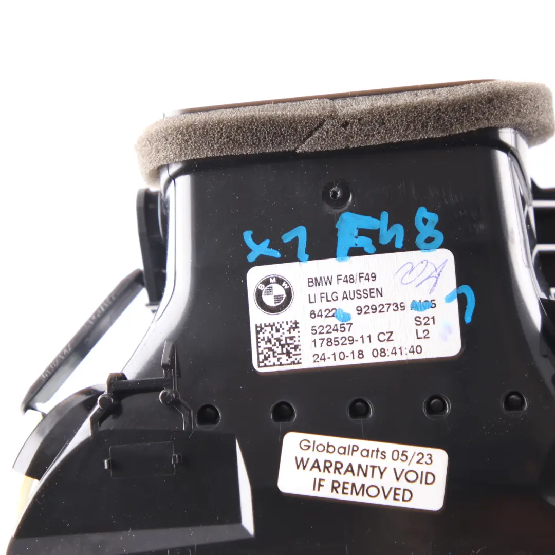 Bocchetta aria BMW X2 F39 X1 F48 Griglia aria fresca cruscotto sinistra Ugello per con numero di parte 9292739 Bocchetta aria BMW X2 F39 X1 F48 Griglia aria fresca cruscotto sinistra Ugello - SKU 9292739-1 - Numero di parte 9292739