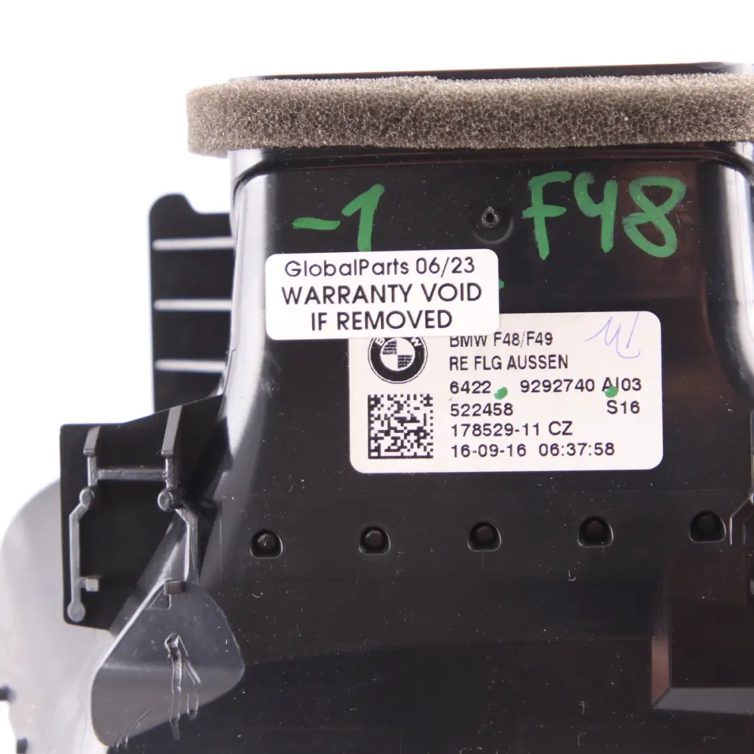 Frischluftgrill Rechts Luftführung für BMW X1 X2 er F39 F48 mit Teilenummer 9292740 BMW X1 X2 er F39 F48 Frischluftgrill Rechts Luftführung - SKU 9292740-1 - Teilenummer 9292740