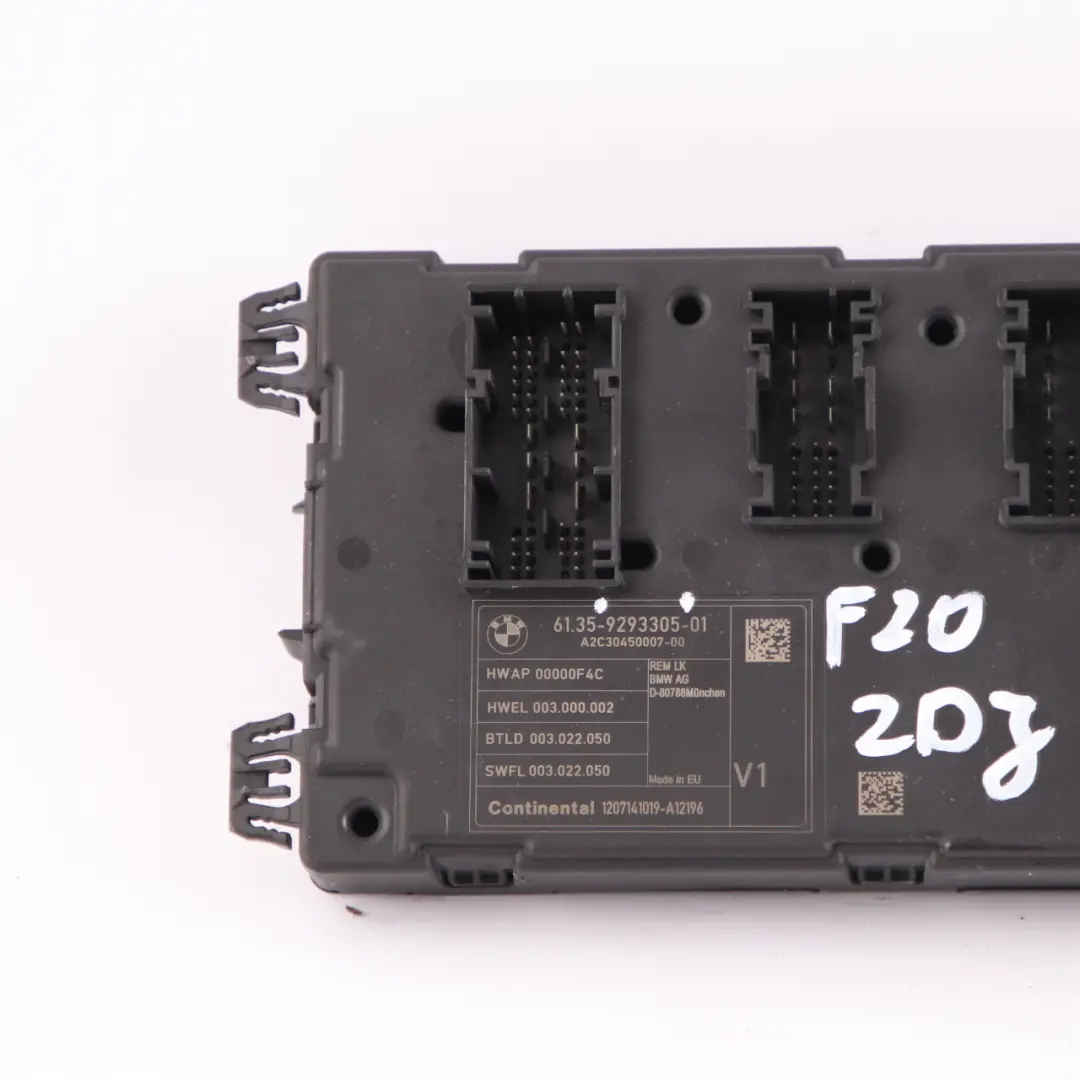 Electronic Module Fuse Box Control Unit V1 REM BMW F20 F21 F30 F31 Rear - SKU 9293305 - Part number 9293305