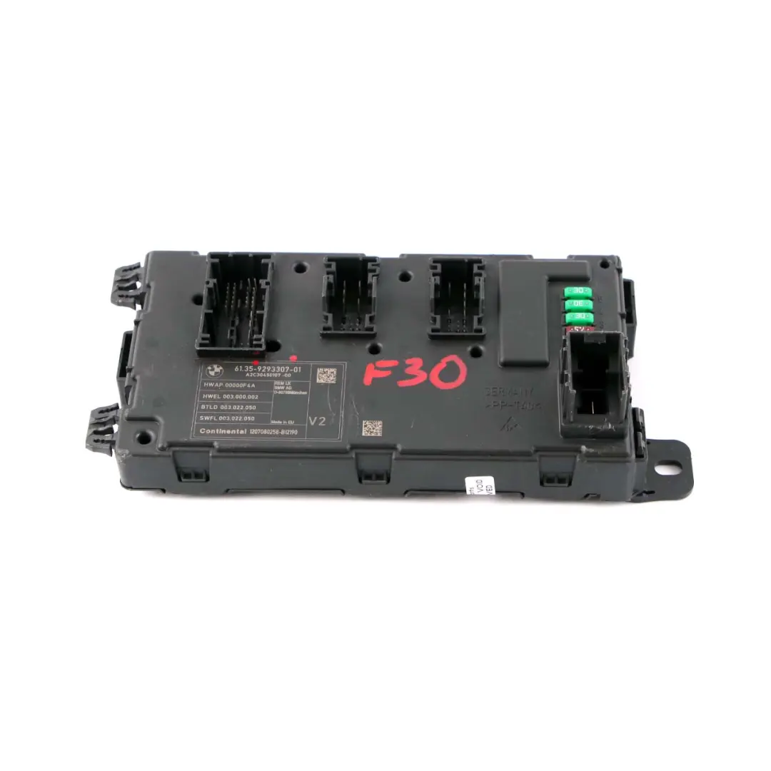 BMW F30 REM Modulo Electronico Trasero Caja Fusibles Unidad Control V2 - SKU 9293307 - Número de pieza 9293307
