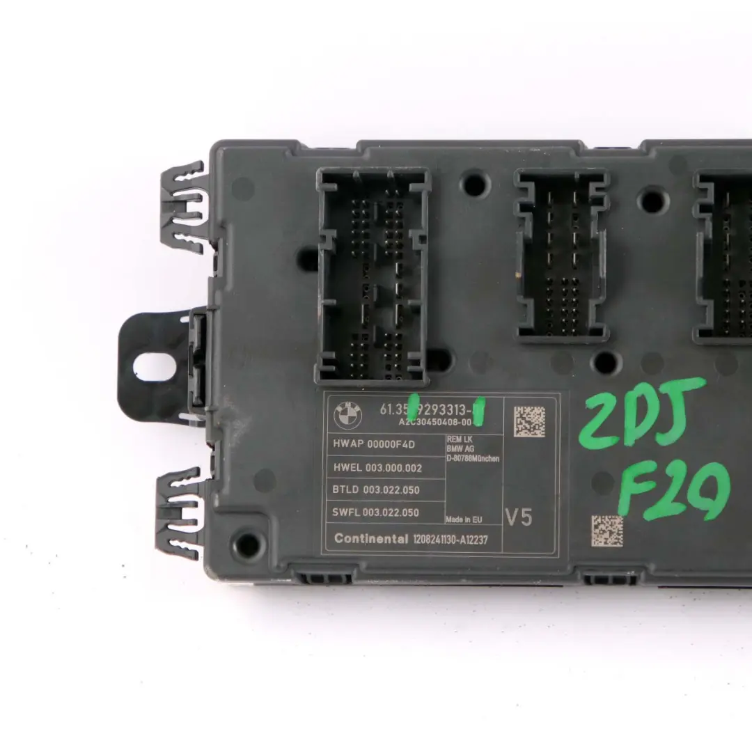 Modulo Trasero Caja de Fusibles Unidad de Control V5 REM para BMW F20 F21 F30 F31 con número de pieza 9293313 BMW F20 F21 F30 F31 Modulo Trasero Caja de Fusibles Unidad de Control V5 REM - SKU 9293313 - Número de pieza 9293313
