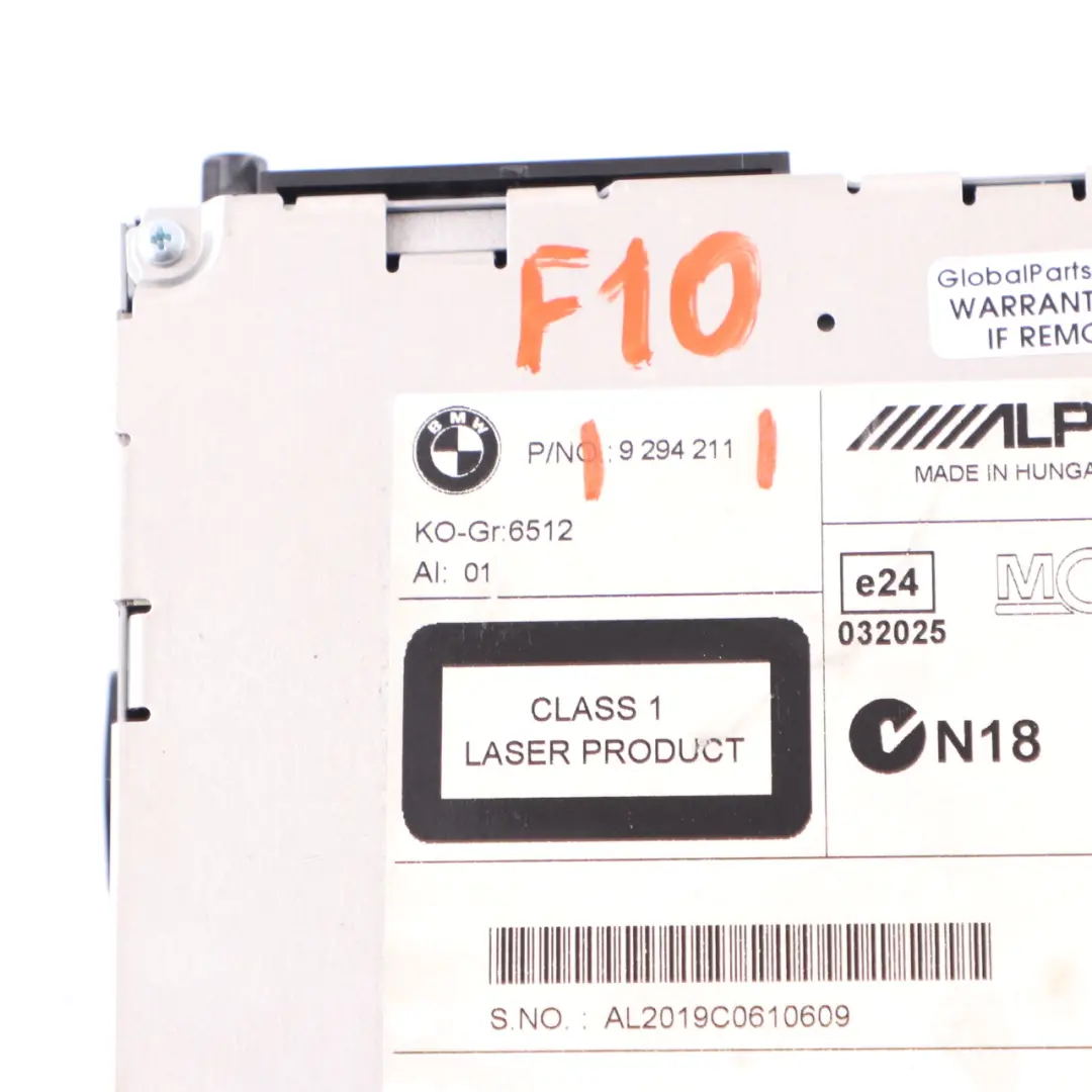 Radio Player BMW F10 F11 Audio CD Champ 2 Head Unit MID to with Part number 9294211 Radio Player BMW F10 F11 Audio CD Champ 2 Head Unit MID - SKU 9294211 - Part number 9294211