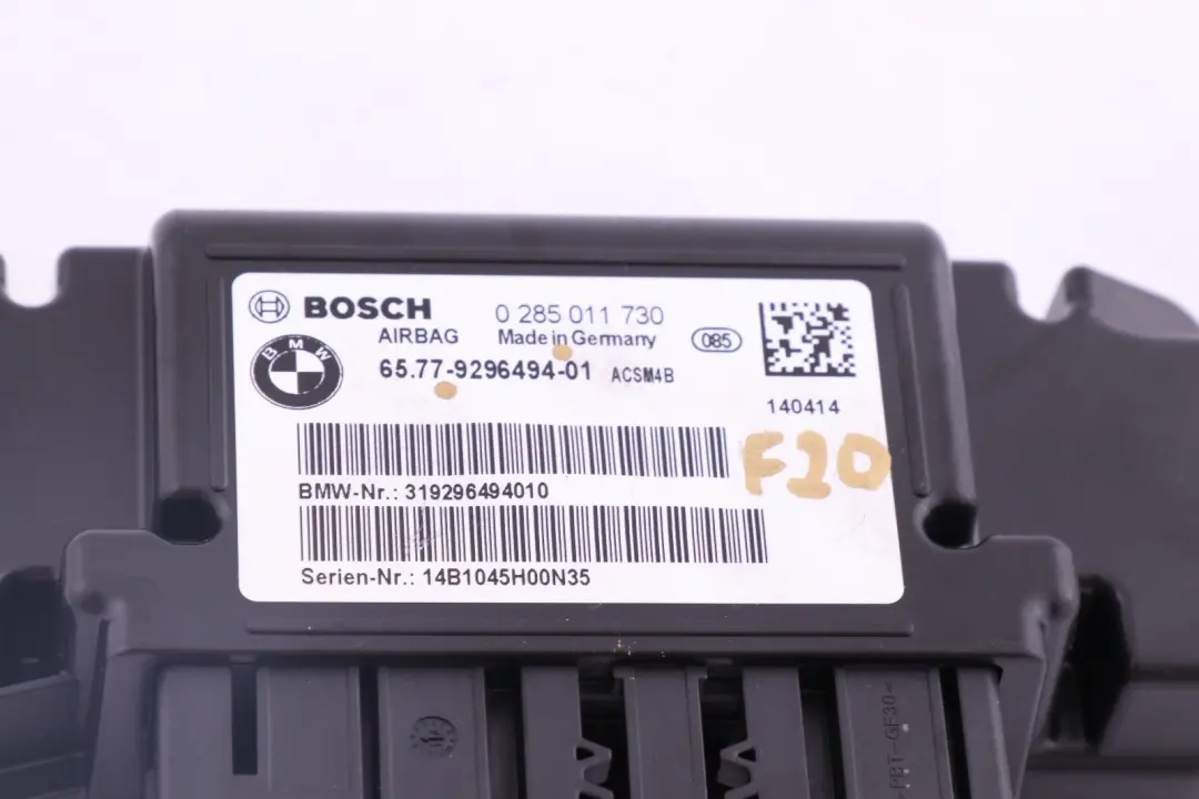 BMW F20 F21 F22 F30 F31 F32 Control Unit Airbag Ecu - SKU 9296494 - Part number 9296494