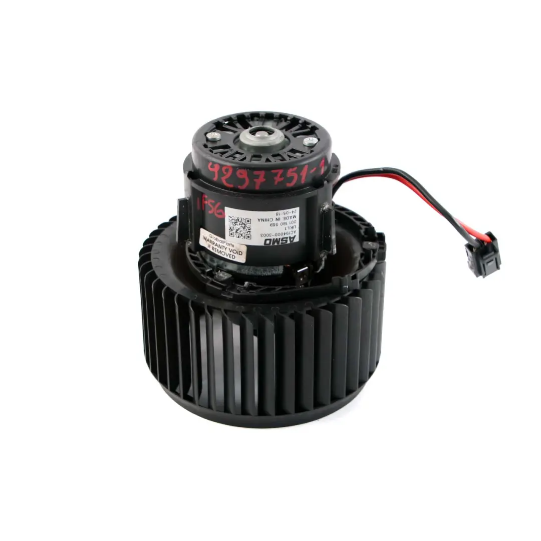 Heater Fan Blower Motor Unit Air Conditioning to Mini F54 F55 F56 F57 1 with Part number 9297751 Mini F54 F55 F56 F57 1 Heater Fan Blower Motor Unit Air Conditioning - SKU 9297751-1 - Part number 9297751