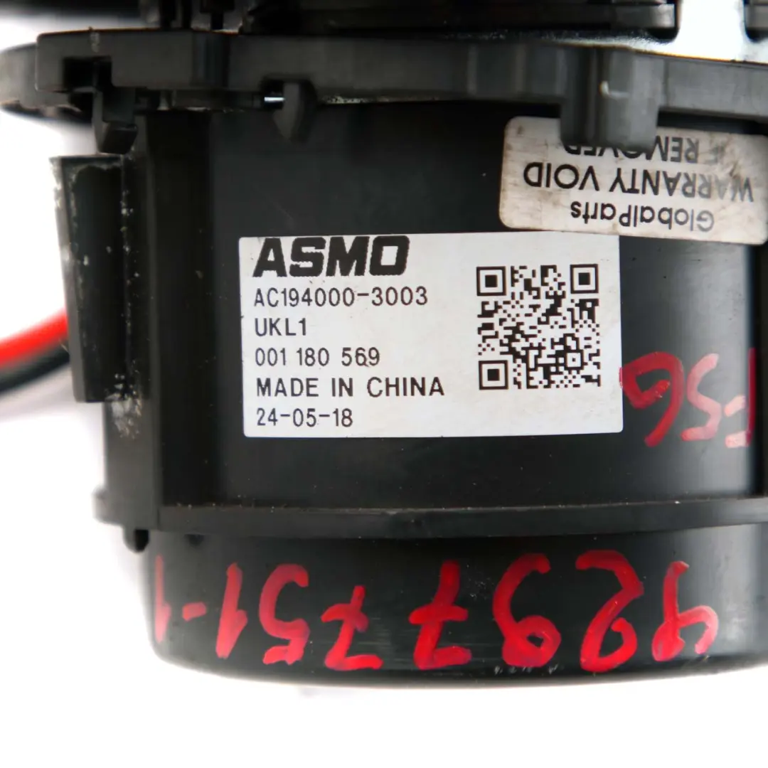 Heater Fan Blower Motor Unit Air Conditioning to Mini F54 F55 F56 F57 1 with Part number 9297751 Mini F54 F55 F56 F57 1 Heater Fan Blower Motor Unit Air Conditioning - SKU 9297751-1 - Part number 9297751