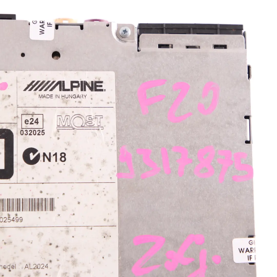 BMW F10 F11 F20 F21 F25 F30 Reproductor radio Alpine CD Champ Unidad principal - SKU 9298939 - Número de pieza 9298939