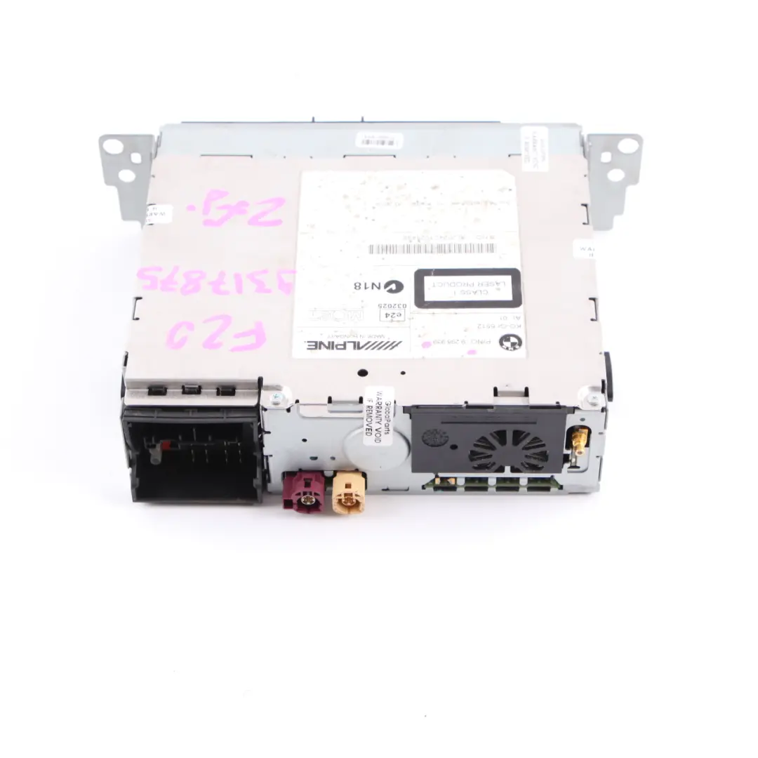 BMW F10 F11 F20 F21 F25 F30 Reproductor radio Alpine CD Champ Unidad principal - SKU 9298939 - Número de pieza 9298939