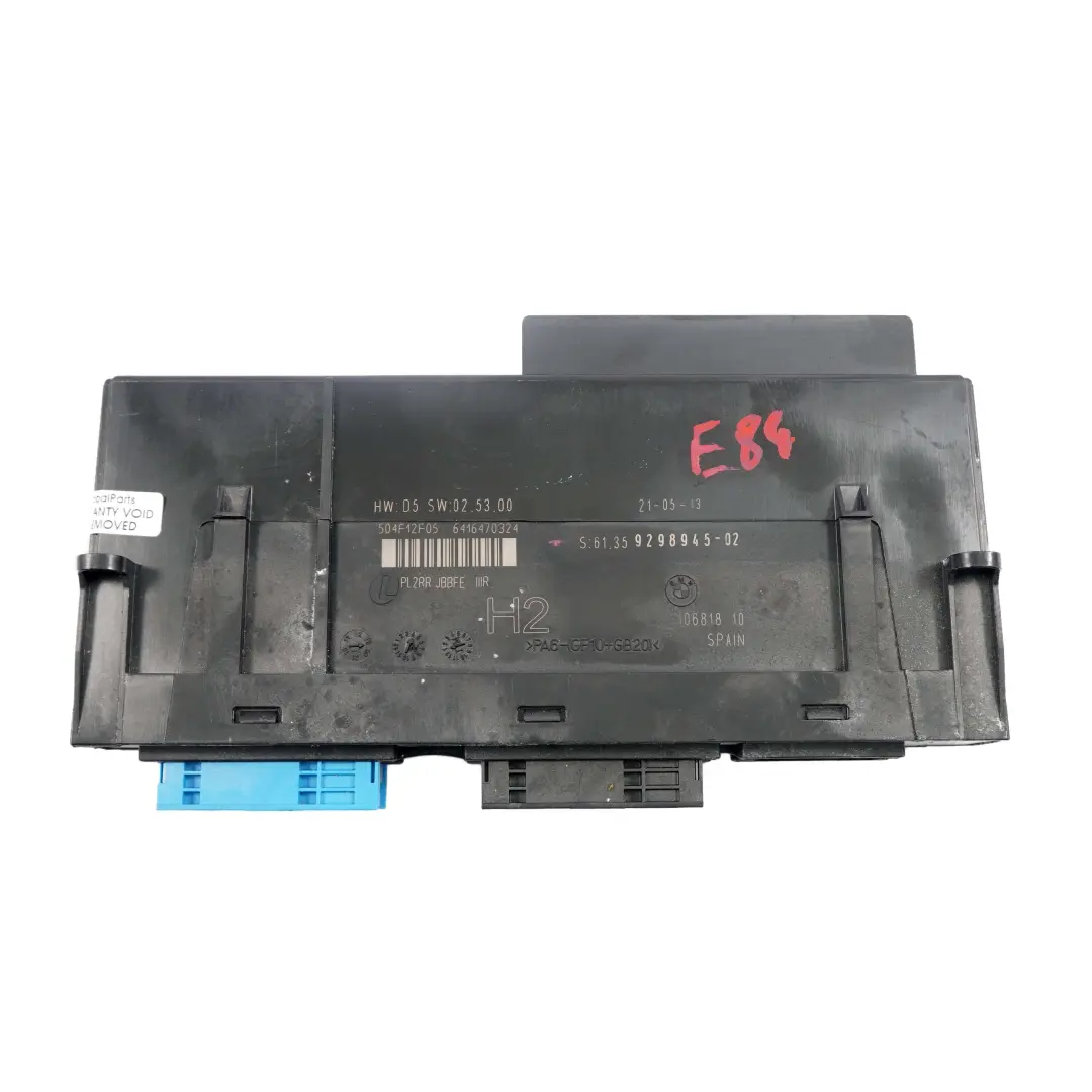 BMW X1 er E84 Steuergerät Steuermodul Junction Box H2 PL2RR JBBFE IIIR - SKU 9298945 - Teilenummer 9298945