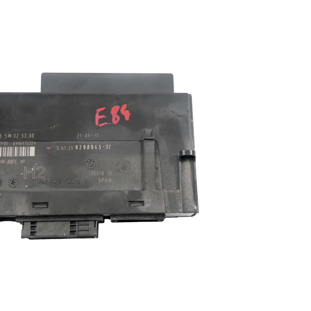 BMW X1 E84 ECU Módulo Control Carrocería Caja Conexiones H2 PL2RR JBBFE IIIR - SKU 9298945 - Número de pieza 9298945