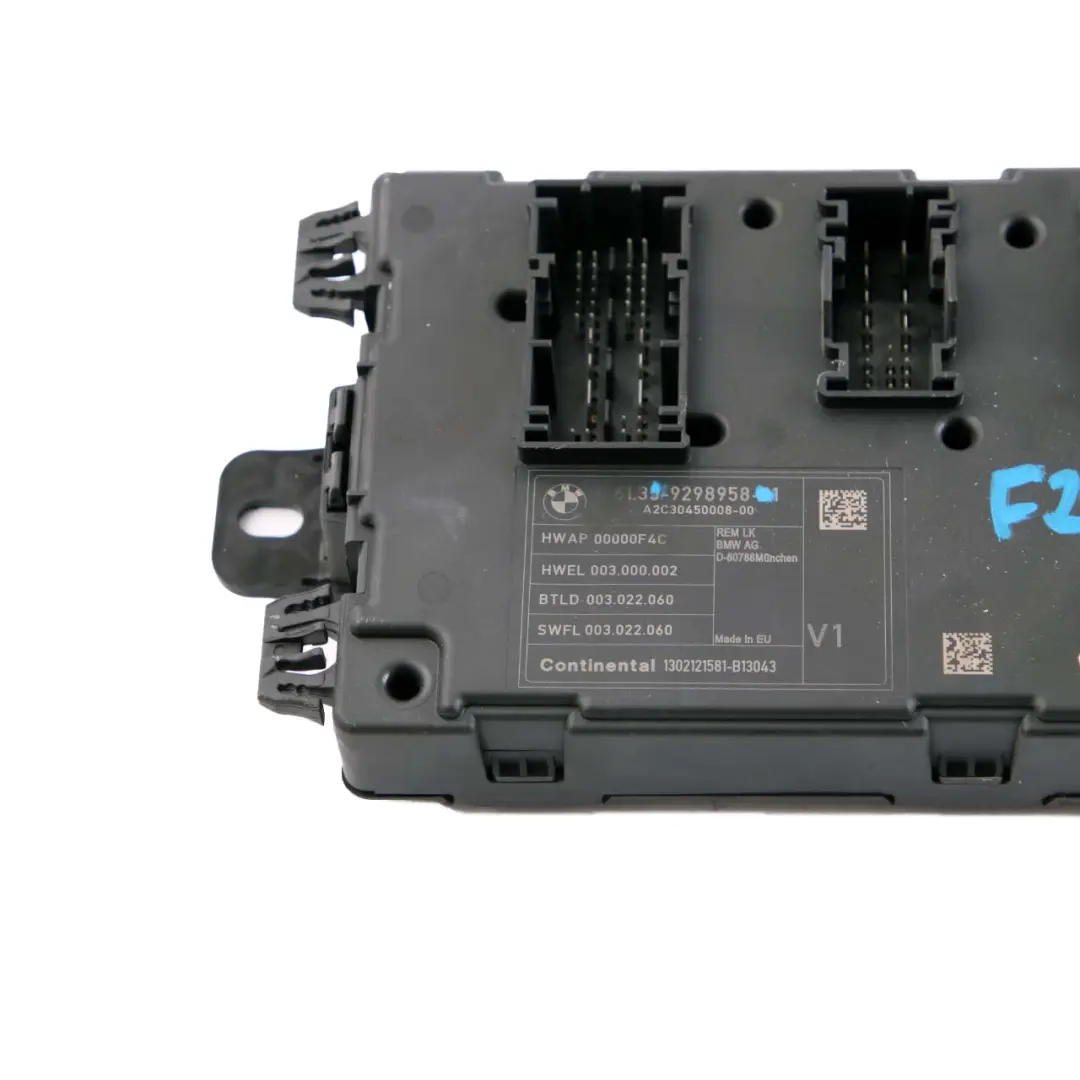 Rear Electronic Module BMW F20 REM Fuse Box Control Unit V1 - SKU 9298958 - Part number 9298958