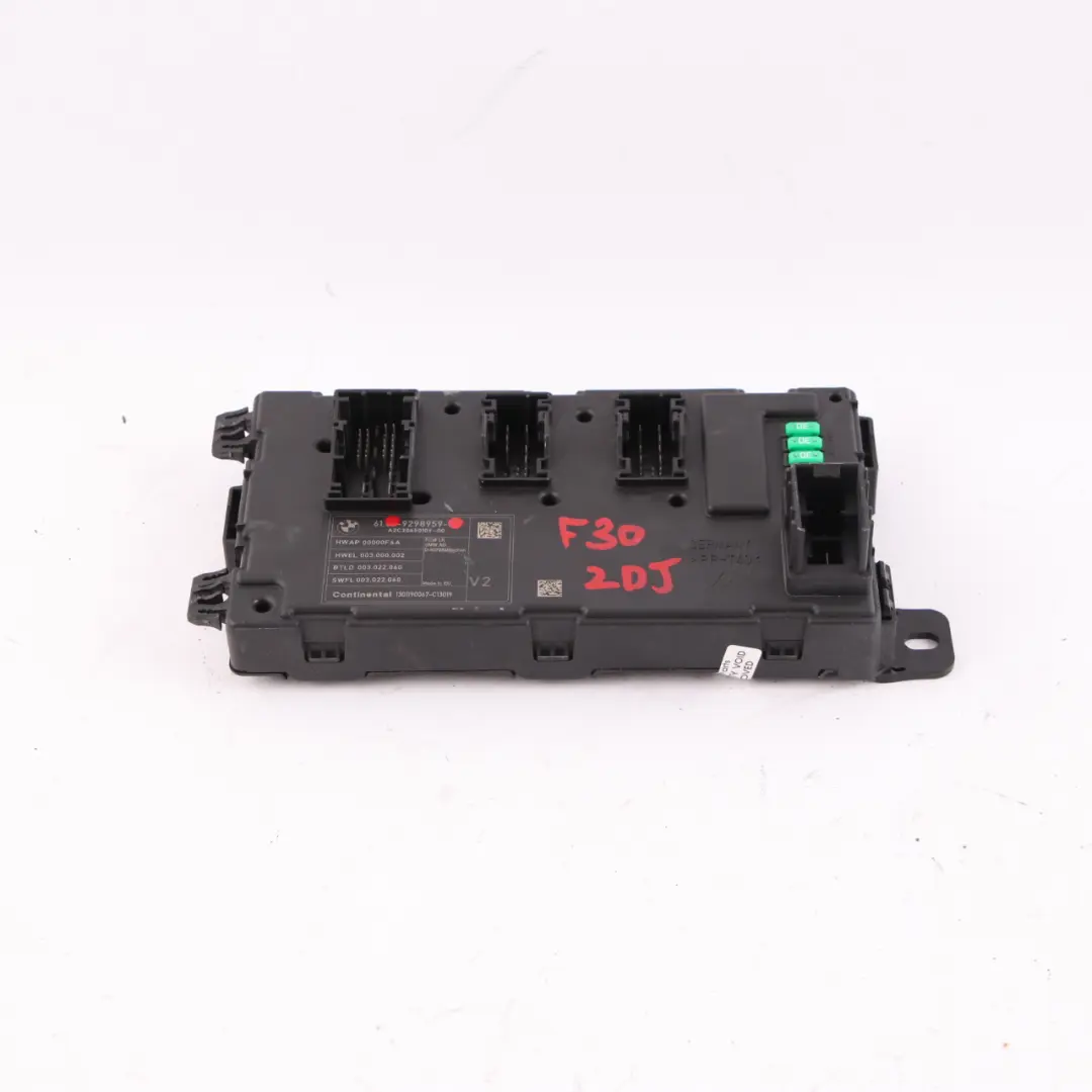 BMW F20 F21 F30 F31 Módulo Electrónico Trasero Caja Fusibles V2 REM - SKU 9298959 - Número de pieza 9298959