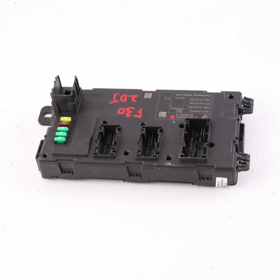 BMW F20 F21 F30 F31 Módulo Electrónico Trasero Caja Fusibles V2 REM - SKU 9298959 - Número de pieza 9298959