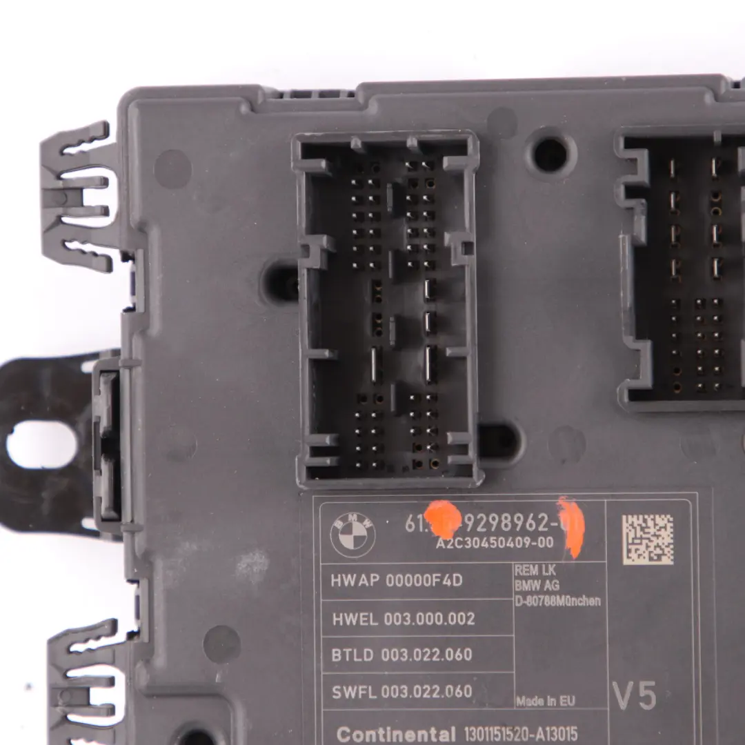 BMW F20 F21 F22 F30 F31 F32 F33 F80 M3 Body Control Unit Module REM V5 - SKU 9298962 - Part number 9298962