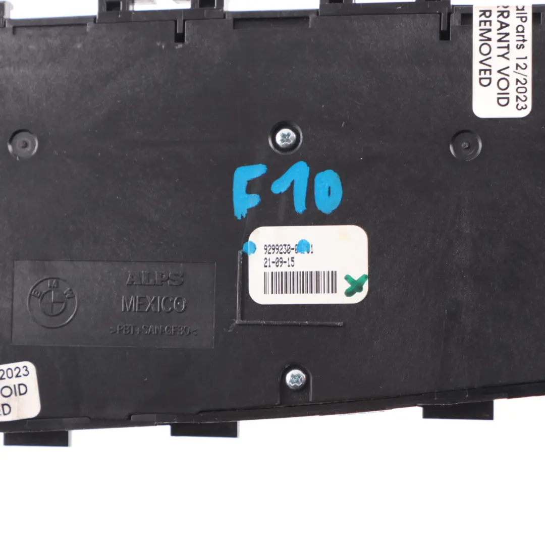 Adjustment Switch BMW F10 F11 Front Right O/S Switch Panel Unit to Seat with Part number 9299230 Seat Adjustment Switch BMW F10 F11 Front Right O/S Switch Panel Unit - SKU 9299230 - Part number 9299230